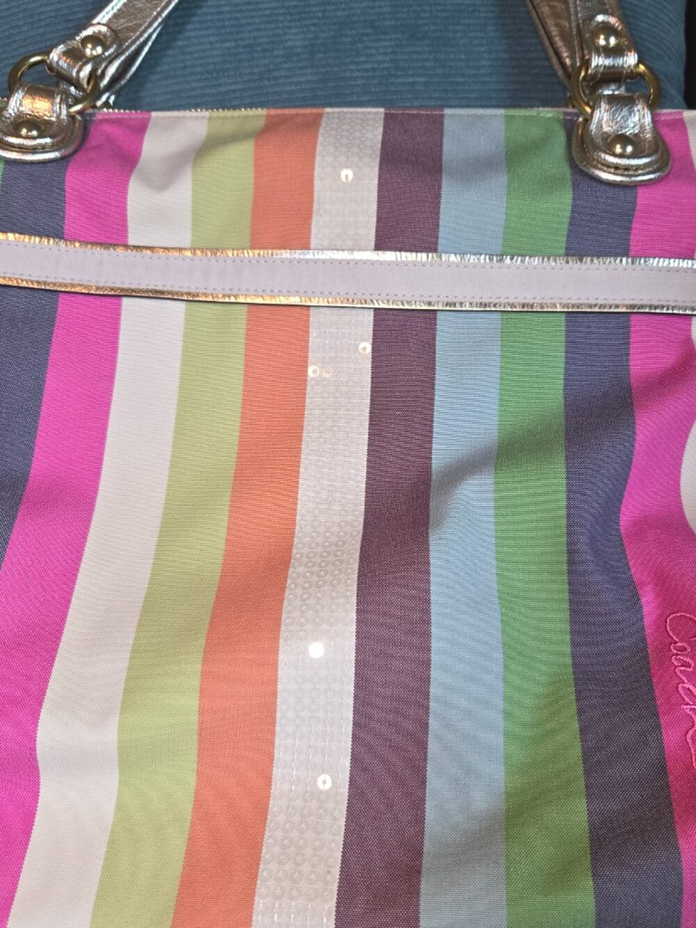 Poppy Legacy Stripe Glam Tote
